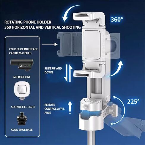 2025 New Pocket Flex Portable Selfie Sticke ، Tripod Pocketflex Mini ، Flipping Triped Mini JJ02 ، 360 ° Pocket Flex Selfie مع Remote in Saudi Arabia