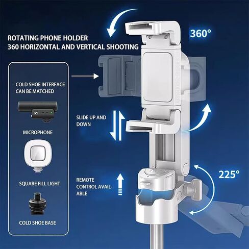 2025 New Pocket Flex Portable Selfie Sticke ، Tripod Pocketflex Mini ، Flipping Triped Mini JJ02 ، 360 ° Pocket Flex Selfie مع Remote in Saudi Arabia
