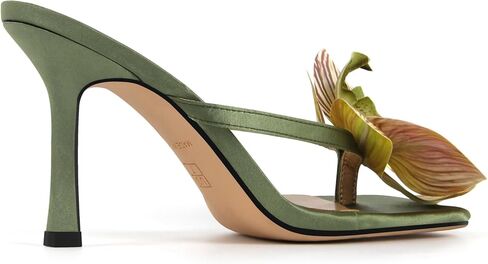 Onlymaker Orchid Heels for Women Square Toe Low Block Heel Sandals in Kuwait