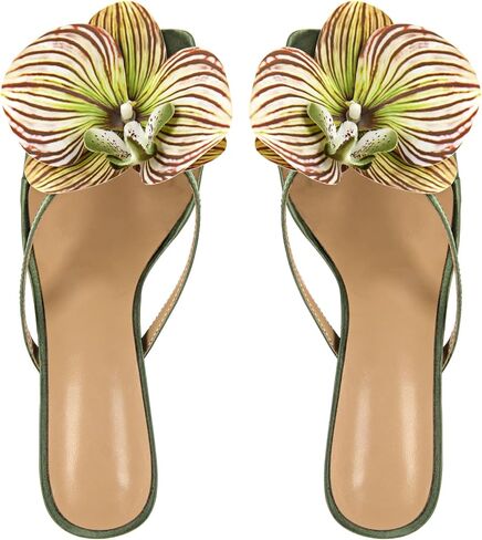 Onlymaker Orchid Heels for Women Square Toe Low Block Heel Sandals in Kuwait