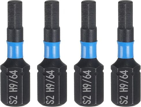 HARFINGTON 4pcs H7/32 SAE Hex Screwdriver Bit 1/4" Hex Shank 25mm/1" Length Magnetic Hexagon Head Hex Bits S2 Steel Screw Driver Bit Industrial Grade Electric Drill Bits in Saudi Arabia