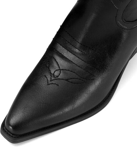 Sovanyou Cowgirl Boots Knee High Cowboy Boots for Women Classic Prow-On Western Boot مدبب بإصبع إصبع القدم الكعب طويل القامة in Kuwait