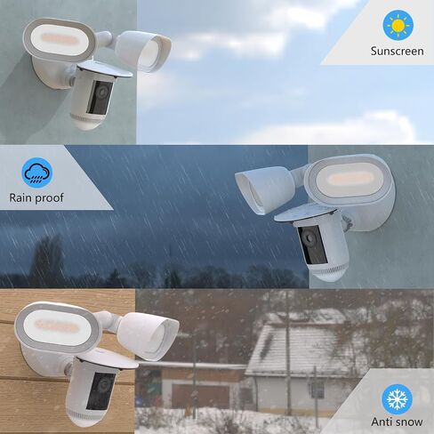 غطاء كاميرا Shun Rain Shade متوافق مع Cam Cam Cam Wired Pro ، لدرع المطر R-L-ing في الهواء الطلق مقاوم للطقس Accesorios (أبيض) in Kuwait