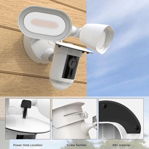 غطاء كاميرا Shun Rain Shade متوافق مع Cam Cam Cam Wired Pro ، لدرع المطر R-L-ing في الهواء الطلق مقاوم للطقس Accesorios (أبيض) in Kuwait