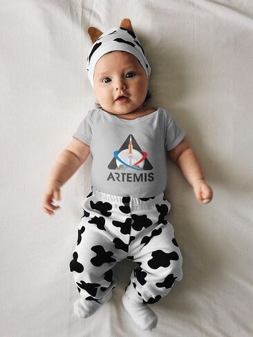 خيوط البوب ​​ناسا Artemis Mission 1 Patch Moon Infant Baby Boy Bodysuit in Saudi Arabia
