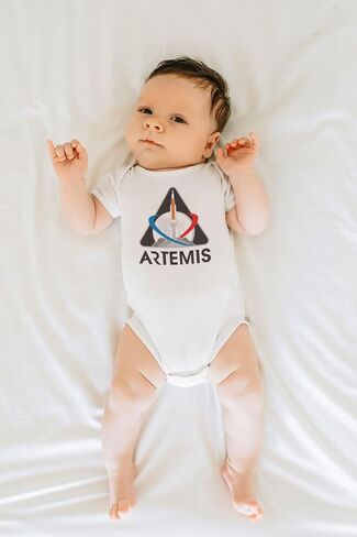 خيوط البوب ​​ناسا Artemis Mission 1 Patch Moon Infant Baby Boy Bodysuit in Saudi Arabia