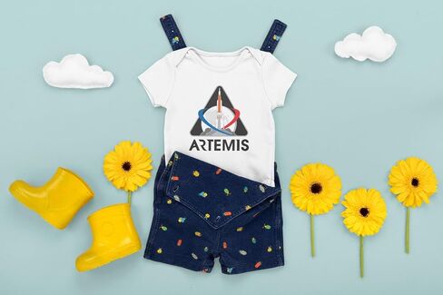 خيوط البوب ​​ناسا Artemis Mission 1 Patch Moon Infant Baby Boy Bodysuit in Saudi Arabia