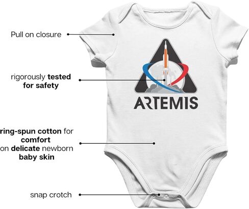خيوط البوب ​​ناسا Artemis Mission 1 Patch Moon Infant Baby Boy Bodysuit in Saudi Arabia