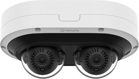 Hanwha Vision PNM-C12083RVD 12MP AI IR Multi-Directional Dome Camera, Dual 6MP Sensors, 3.54–6.69mm Varifocal Lens, IP66/IK10, PoE+, 25m IR, AI Analytics in Saudi Arabia