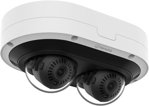 Hanwha Vision PNM-C12083RVD 12MP AI IR Multi-Directional Dome Camera, Dual 6MP Sensors, 3.54–6.69mm Varifocal Lens, IP66/IK10, PoE+, 25m IR, AI Analytics in Saudi Arabia