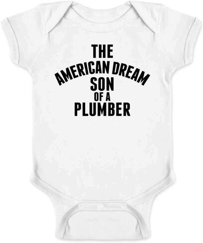 Pop Threads The American Dream Son of a Plumber Infant Baby Boy Girl Bodysuit in Saudi Arabia