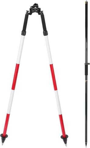 Aluminum Bipod monopod for Leveling Staff and Prism Poles，Carbon Fiber 2M 2Section Survey Pole in Saudi Arabia