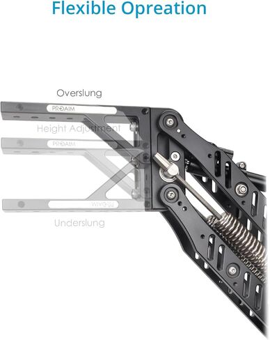 PROAIM AIR-WAPER-WAPER CAMERATION ARM (5-15 كجم). الينابيع والمخيمات القابلة للتعديل الدقيقة. يتصاعد على 38 إلى 50 ملم السكك الحديدية السرعة. لالكاميرا 3 محاور gimbals in Saudi Arabia