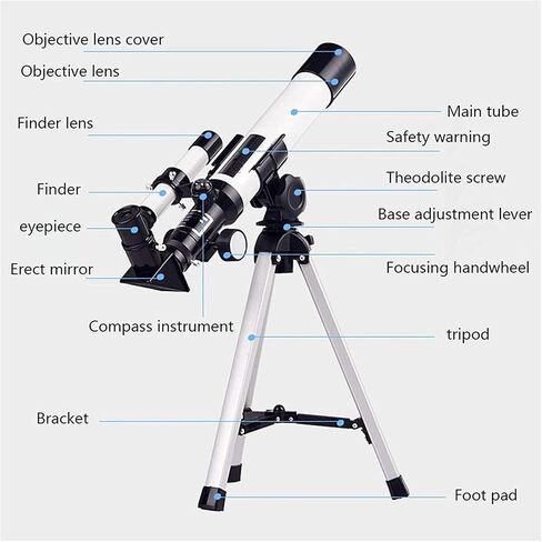 Telescope with Tripod for Kids Portable Telescope Refraction Telescope in Saudi Arabia