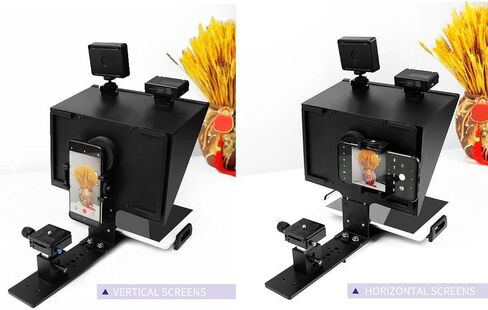 Teleprompter for Camera, Portable 14 Inch Ultra HD Wide Angle Teleprompter Kit With App Remote Control Foldable Aluminum Solid Live Streaming Teleprompter for Smartphone in Kuwait