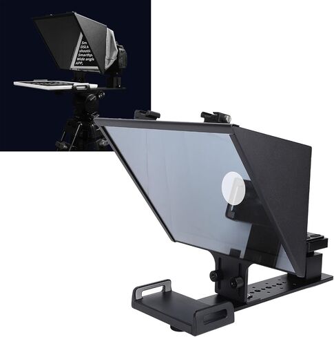 Teleprompter for Camera, Portable 14 Inch Ultra HD Wide Angle Teleprompter Kit With App Remote Control Foldable Aluminum Solid Live Streaming Teleprompter for Smartphone in Kuwait