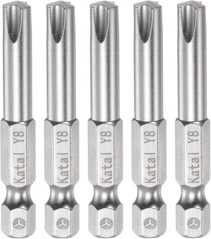Harfington 5pcs y8 Tri-point screwdriver بت 1/4 "Hex Shank 2" طول أداة سائق المسمار من النوع Y Magnetic in Saudi Arabia