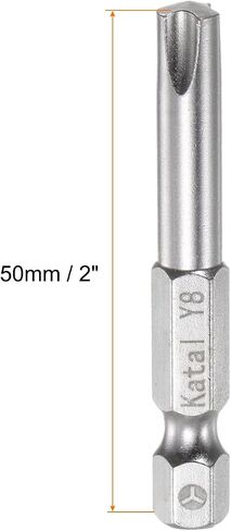 Harfington 5pcs y8 Tri-point screwdriver بت 1/4 "Hex Shank 2" طول أداة سائق المسمار من النوع Y Magnetic in Saudi Arabia