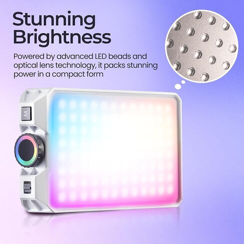 GODOX Litemons C30R RGB Led Video Panel Light,30W On Camera Pocket Lights CCT 1,800K-10,000K,3350mAh Rechargeable for Photography,Videographer and Vlogging in Saudi Arabia