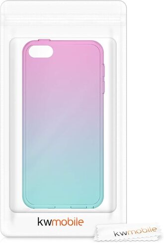 حافظة kwmobile الشفافة متوافقة مع Apple iPod Touch 6G / 7G (الجيل السادس والسابع) - غطاء خلفي من مادة TPU - أوراق النخيل ذهبي/رمادي/شفاف in Saudi Arabia