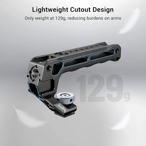 Bundle: SmallRig Lightweight Top Handle, Grip for DSLR Camera Cage 3764+ SmallRig Wooden Top Handle with Cold Shoe Mount 5250 in Saudi Arabia