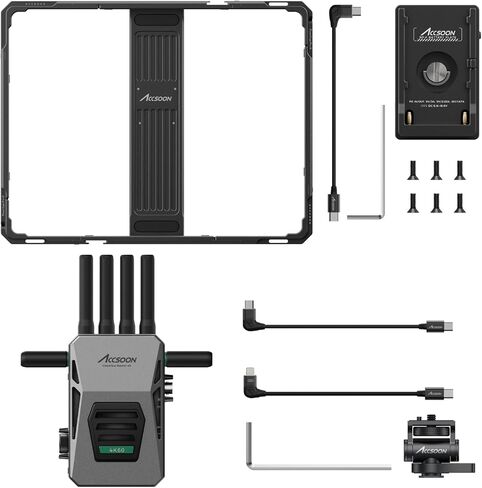 Accsoon Powercage Pro II Video Stabilizer for iPad Pro Gen 3،4،5،6 ، 13''air 6/7 Cineview Master 4K Wireless Video System ، 4K60/1080P60 2.4+5+6GHz Tri-Band 8202 FT Range 25m in Saudi Arabia