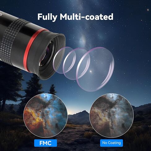 SVBONY Telescope Eyepiece 68° Wide Angle 6mm, and SV188P 90 Degree Dielectric Mirror Star Diagonal Bundle with SV165 Mini Guide Scope 30mm F4 Finder Telescope Accessories for Astronomical Visual in Saudi Arabia
