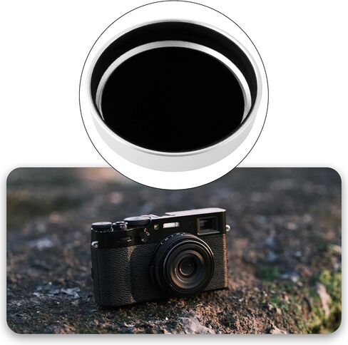 1pc كاميرا معدنية العدسة غطاء ألمنيوم سبيكة الألومنيوم على غطاء العدسة متوافق مع fujifilm x100vi x100v متوافق مع haoge lh-x54w أسود in Kuwait