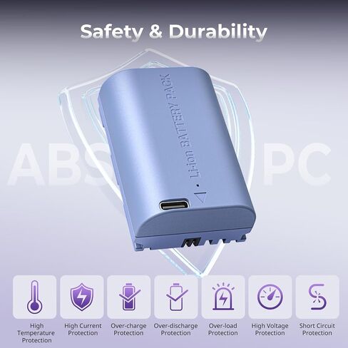 SMALLRIG LP-E6P Battery, 2520mAh Replacement USB-C Battery for Canon EOS R5 Mark II,R6 Mark II R5,R6,R7,5D Mark II,5D Mark IV,60D,70D,80D,90D, 2.5h Quick Full Charge, Fully Decoded for Canon in Saudi Arabia