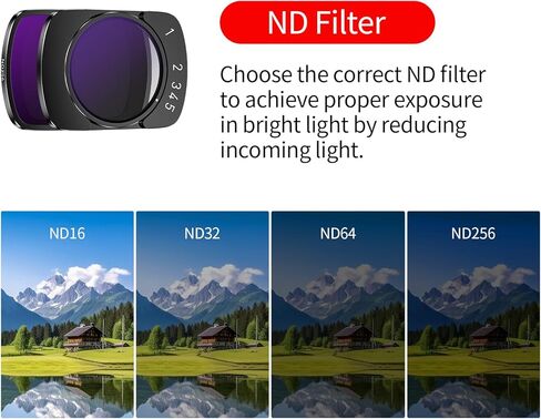MAGNECT ND16 ND64 ND256 CPL FILTER SET for DJI OSMO POCKET 3 Creator Combo ، 4-Pack HD Class Neutral Censity & Polarizer Filters ، إطار ألمنيوم خفيف الوزن ، إكسسوارات كاميرا الحركة in Kuwait