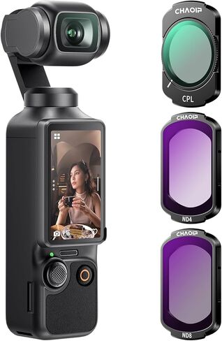 MAGNECT ND16 ND64 ND256 CPL FILTER SET for DJI OSMO POCKET 3 Creator Combo ، 4-Pack HD Class Neutral Censity & Polarizer Filters ، إطار ألمنيوم خفيف الوزن ، إكسسوارات كاميرا الحركة in Kuwait