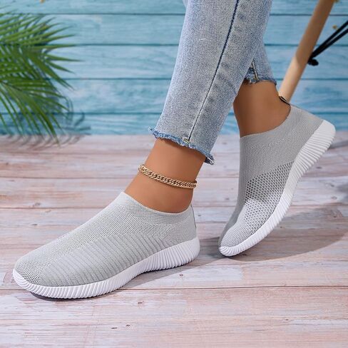 Women's Walking Tennis Shoes Athletic Casual Gym Slip on Lightweight Sneakers in Saudi Arabia