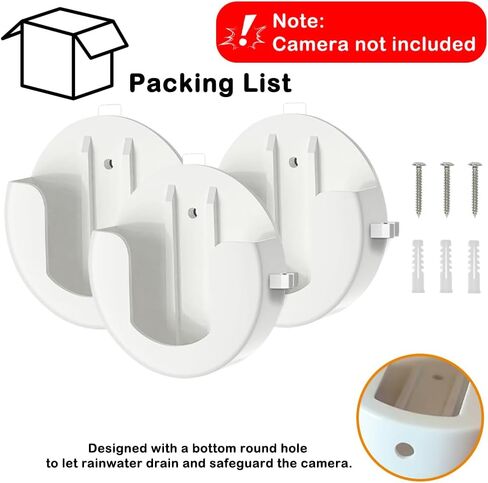 Ring Camera Mount (1st Gen and 2nd Gen) Stick Up Mount | Holder Compatible with Outdoor Security Camera, Mounting Bracket Camera Not Included (White) in Saudi Arabia