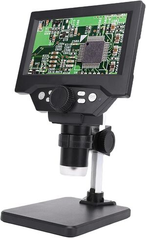 ASHATA Digital Microscope 1000x, Magnifier with 8 LED Lights, 1080P HD Magnifier Real Time Image Transfer with PC for Electronics Repair, Error in Saudi Arabia