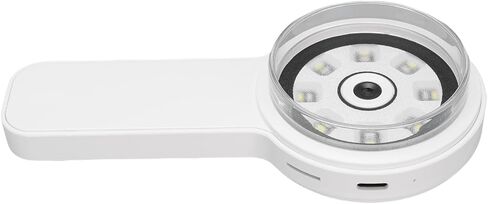 Portable Digital Magnifying Glass with LED Light 200X Magnification Handheld Digital Microscope Dual Light Source (White) in Saudi Arabia