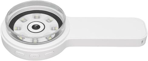 Portable Digital Magnifying Glass with LED Light 200X Magnification Handheld Digital Microscope Dual Light Source (White) in Saudi Arabia