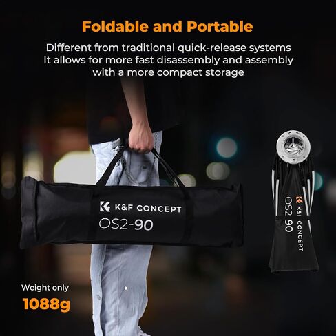 K&F Concept Octagonal Softbox ، 65 سم/25.6 بوصة ناعمة سريعة مع Mount Bowens ، حقيبة حمل ، للتصوير الفوتوغرافي ، تصوير صورة الاستوديو in Saudi Arabia
