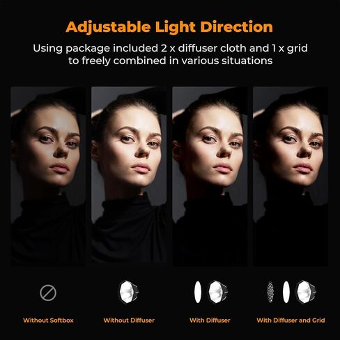 K&F Concept Octagonal Softbox ، 65 سم/25.6 بوصة ناعمة سريعة مع Mount Bowens ، حقيبة حمل ، للتصوير الفوتوغرافي ، تصوير صورة الاستوديو in Saudi Arabia