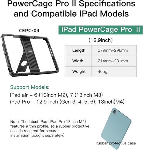 Accsoon PowerCage Pro II Video Stabilizer for iPad Pro Gen 3,4,5,6, 13''Air 6/7 with CineView 2 SDI Wireless Video Transmission System in Saudi Arabia