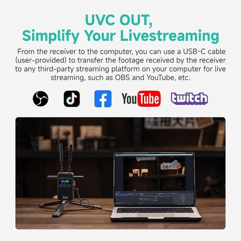 Accsoon PowerCage Pro II Video Stabilizer for iPad Pro Gen 3,4,5,6, 13''Air 6/7 with CineView 2 SDI Wireless Video Transmission System in Saudi Arabia