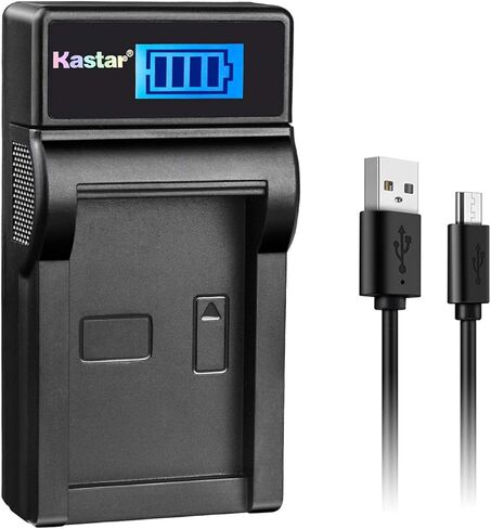 Kastar Slim LCD Charger for Samsung BP-70A, BP70A, EA-BP70A and Samsung ES65 ES67 ES70 ES71 ES73 ES74 PL80 PL81 PL100 PL101 SL50 SL600 SL605 SL630 ST60 ST61 ST70 ST71 TL105 TL110 TL205 Camera in Saudi Arabia