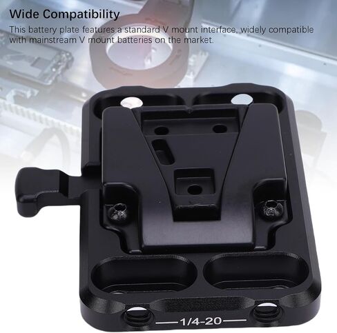 Sanpyl V Mount Battery Plate, V Mount Lock with 1/4in and 3/8in Threaded Holes, Portable V Mount Lock Battery Plate in Saudi Arabia