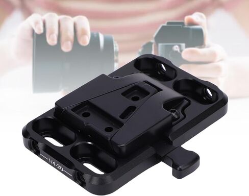 Sanpyl V Mount Battery Plate, V Mount Lock with 1/4in and 3/8in Threaded Holes, Portable V Mount Lock Battery Plate in Saudi Arabia
