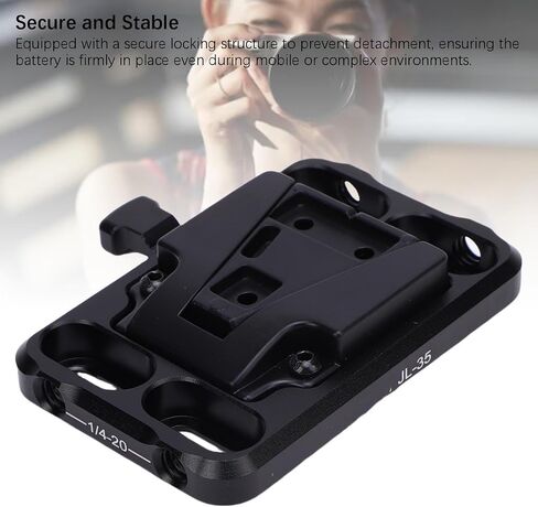 Sanpyl V Mount Battery Plate, V Mount Lock with 1/4in and 3/8in Threaded Holes, Portable V Mount Lock Battery Plate in Saudi Arabia