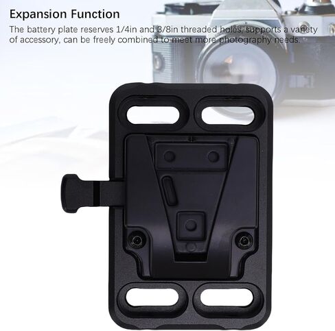 Sanpyl V Mount Battery Plate, V Mount Lock with 1/4in and 3/8in Threaded Holes, Portable V Mount Lock Battery Plate in Saudi Arabia