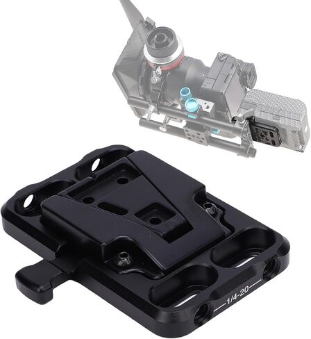 Sanpyl V Mount Battery Plate, V Mount Lock with 1/4in and 3/8in Threaded Holes, Portable V Mount Lock Battery Plate in Saudi Arabia