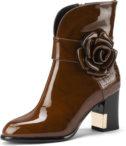 TDD Western Gladiator Boots for Winter Winter Ongle Calf Booties Botas Para Mujer Chelsea Leather Block Block Dress Combat Warm Wark Cown Cowgirl Ladies High Heels in Kuwait