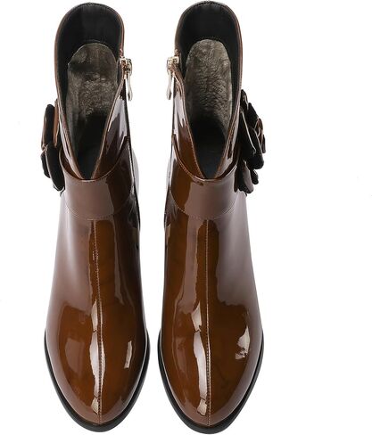 TDD Western Gladiator Boots for Winter Winter Ongle Calf Booties Botas Para Mujer Chelsea Leather Block Block Dress Combat Warm Wark Cown Cowgirl Ladies High Heels in Kuwait