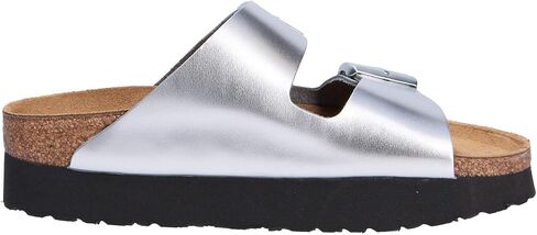 Papillio Womens Arizona Platform Leather Silver Sandals 6 US in Saudi Arabia