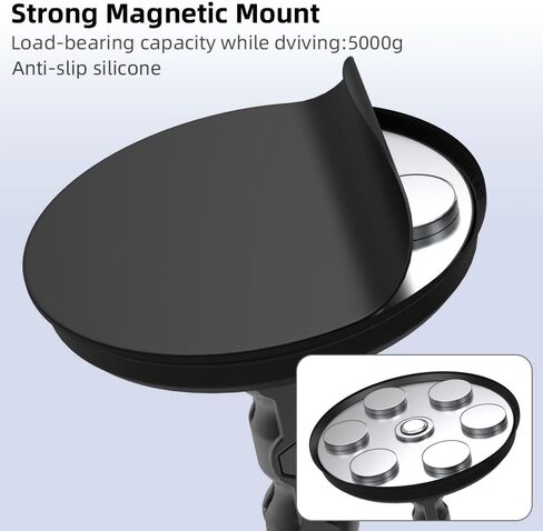 Strong Magnetic Camera Mount, Car Outside 1/4" Magnetic Camera Mount with 2 Ball Head, Attaches to All Metal Surfaces for GoPro 13/12/11/10, DJI Action 6/5 Pro/4, Nano, Insta 360 X5/X4 and More in Saudi Arabia